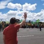 Bolsonaro durante ato criminoso, em Brasília (Foto: Reprodução/Redes Sociais)