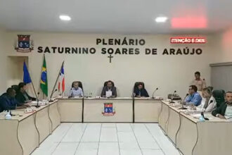 14/09/2022 - Sessão Ordinária na Câmara Municipal de Tabocas do Brejo Velho para votação do projeto de Lei que destina 60% dos precatórios do Fundef aos professores (Foto: Reprodução/Facebook)