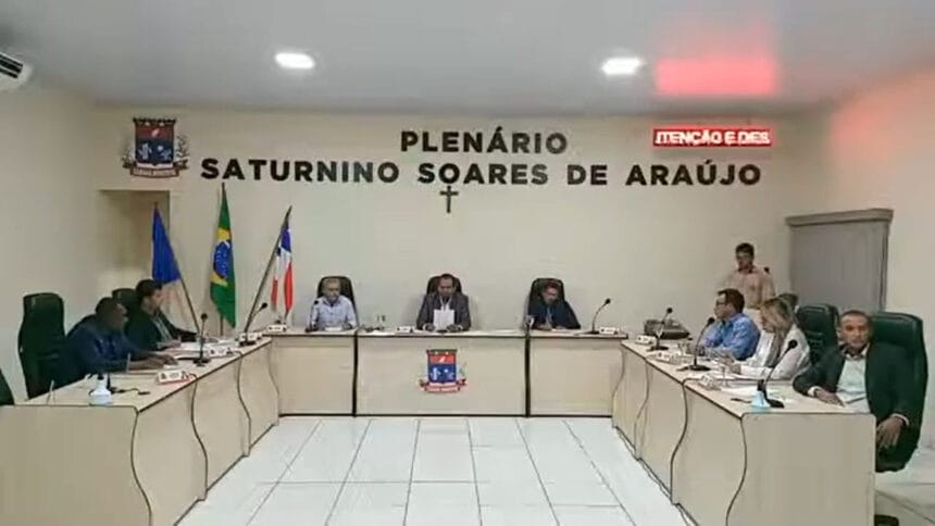 14/09/2022 - Sessão Ordinária na Câmara Municipal de Tabocas do Brejo Velho para votação do projeto de Lei que destina 60% dos precatórios do Fundef aos professores (Foto: Reprodução/Facebook)