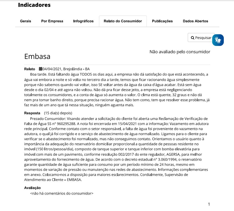 Na tentativa de solucionar o seu problema, consumidores procuram o Reclame Aqui, mas nem sempre a reclamação é respondida. (Créditos: Print Reclame Aqui)