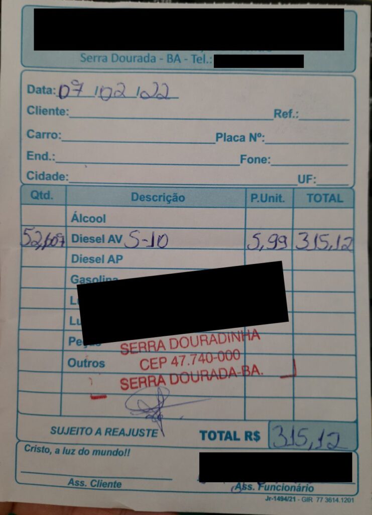 Cupom sem validade fiscal impede que a Receita Federal contabilize a venda do produto (Créditos: imagem cedida por fonte)