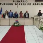 Cerimônia de posse do prefeito e vereadores de Tabocas do Brejo Velho - BA (Foto: Câmara Municipal/Facebook)