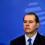 29/04/2020 - O então presidente do STF, Dias Toffoli, durante a solenidade de posse dos dos ministros da Justiça e Segurança Pública; da Advocacia-Geral da União no Palácio do Planalto (Créditos: Marcello Casal Jr/Agência Brasil)