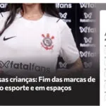 Mulher com camisa Corinthians, patrocínio FatalFans e abaixo-assinado contra pornografia (Créditos: Reprodução)
